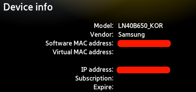 Smart adresses stb mac