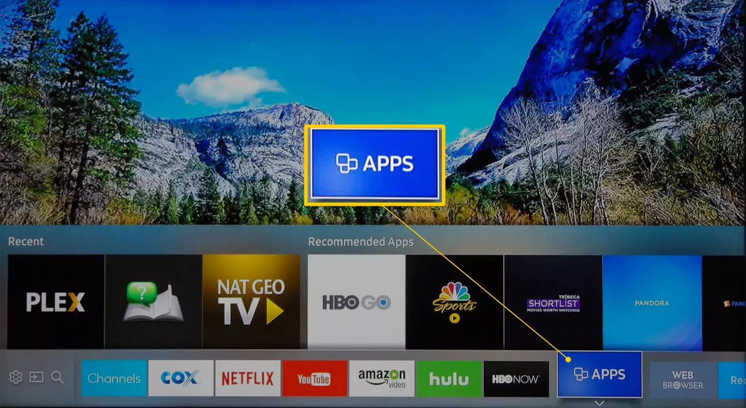 Ajouter des applications à Samsung Smart TV - Étape 1