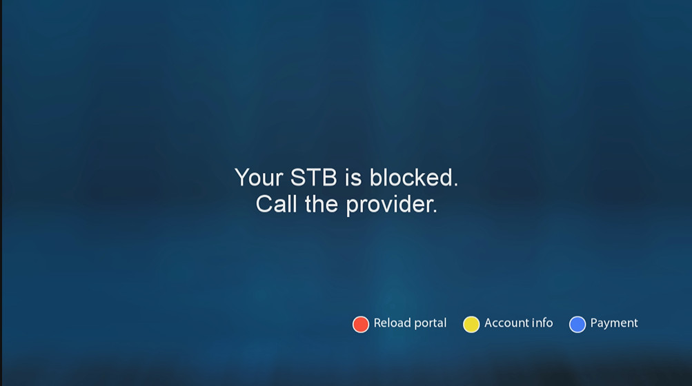 YOUR STB IS BLOCKED