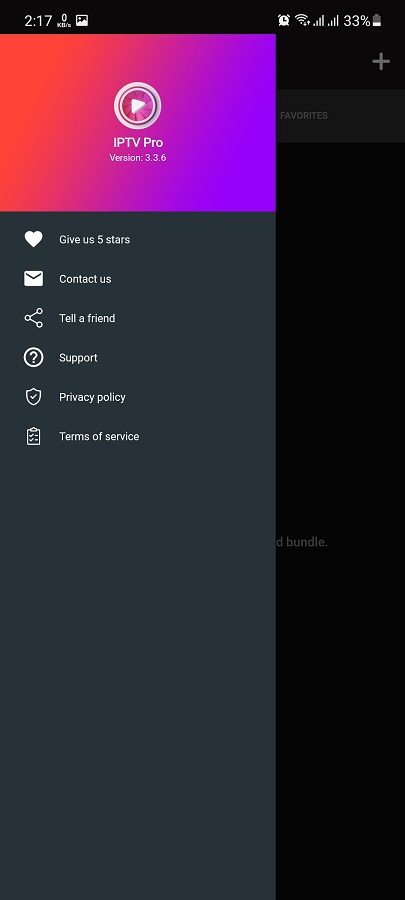 Capture d'écran de la liste de lecture IPTV M3U Android